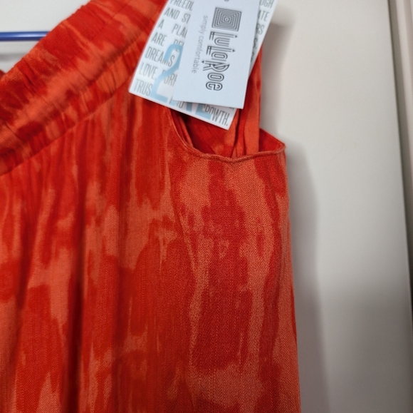 NWT- LuLaRoe Skirt- 2XL- Orange Rayon Blend Stretch Button Up Drawstring Pockets - Picture 6 of 6